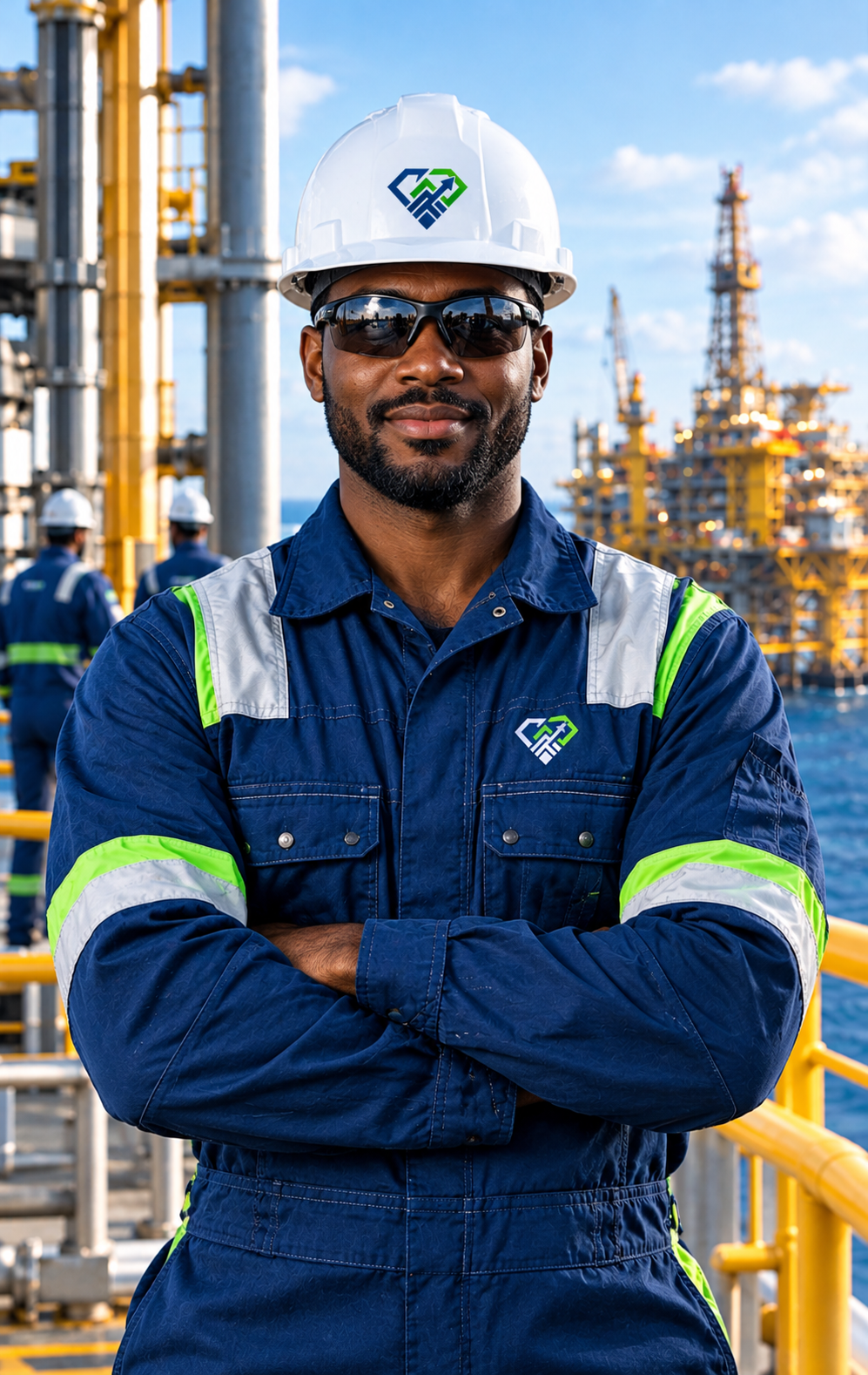 OraFide Energy field engineer on an offshore platform