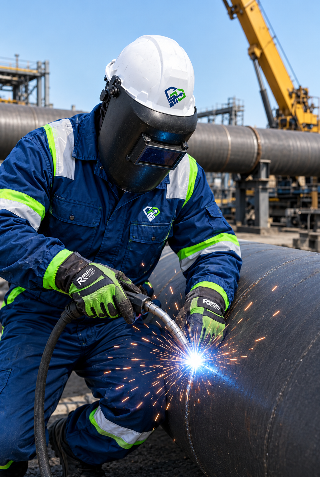 OraFide welder working on a pipeline