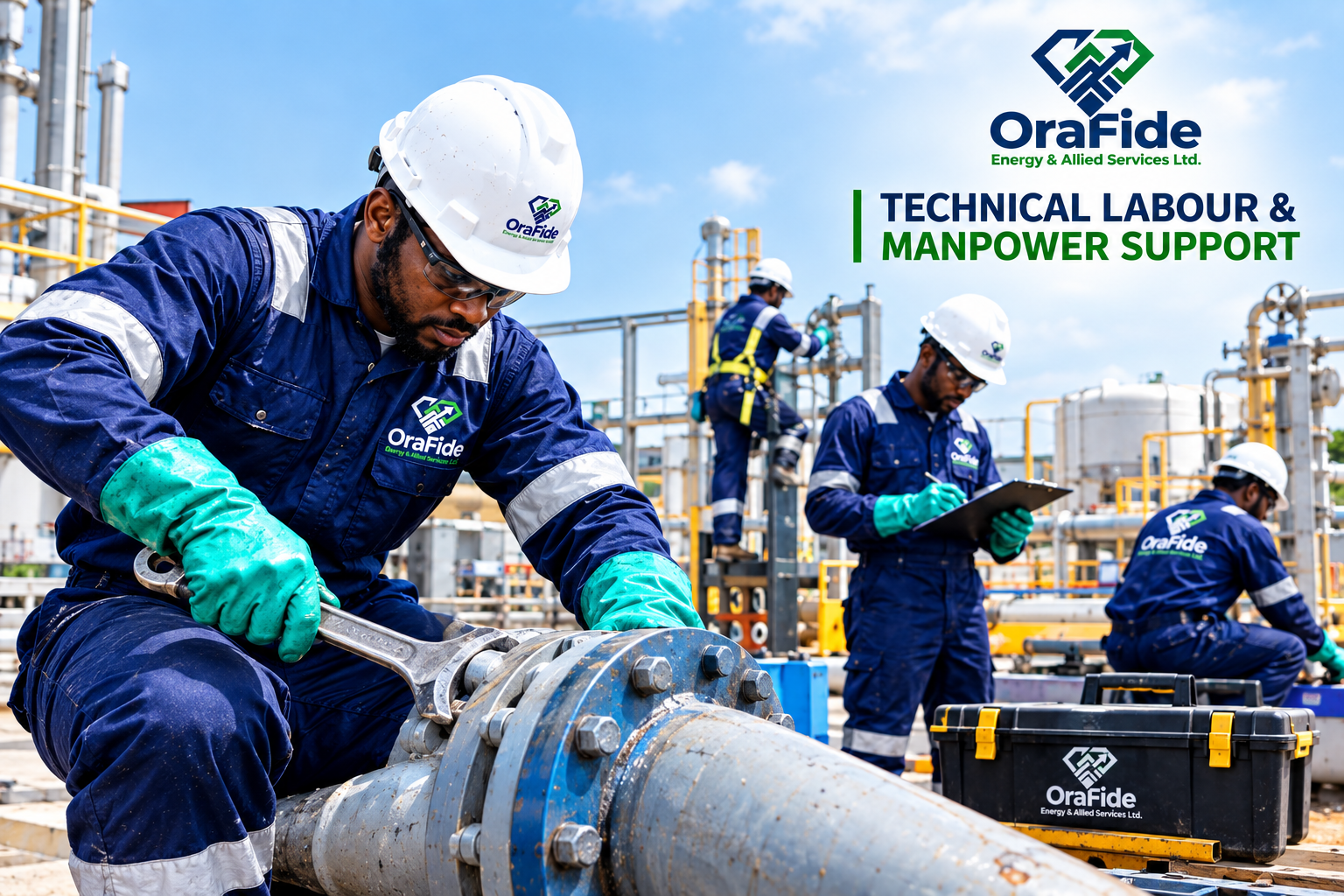OraFide engineers at work on an energy facility